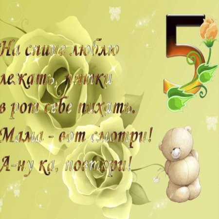 5 Месяцев ребенку поздравления