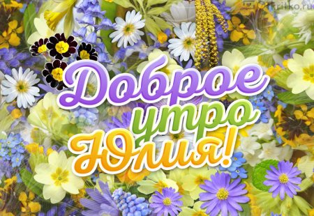 Открытки с добрым утром Юля