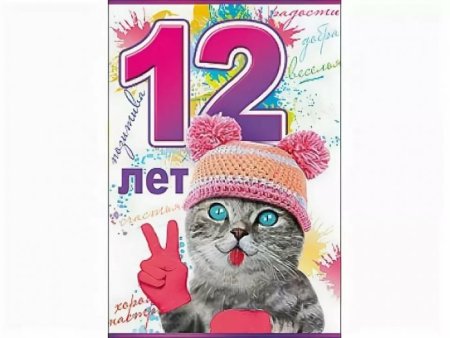 С днём рождения 12 лет девочке