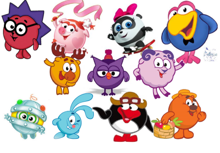 Смешарики картинки всех персонажей