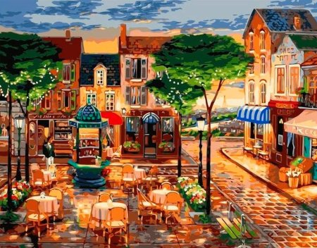 Джон Патрик о'Брайен картины улица кафе