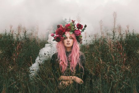 Фотосессия с венком на голове