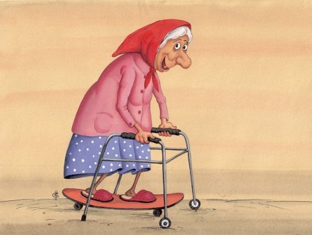 Бабушка карикатура
