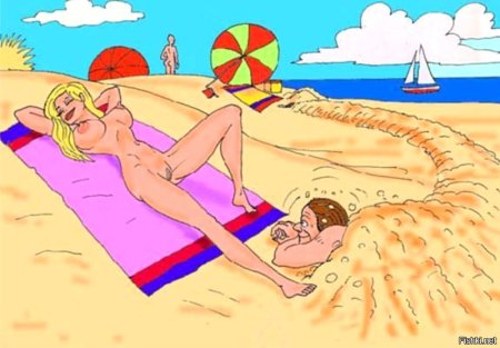 Эротические карикатуры на пляже
