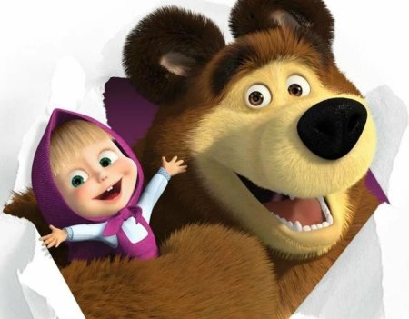 Герои мультика Маша и медведь