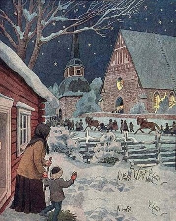 Рождественская открытка Финляндия
