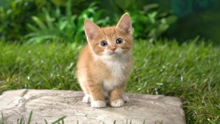 Обои рыжий котенок