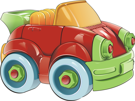 Игрушечная машинка на белом фоне