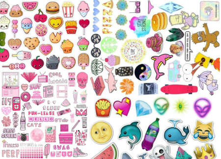 Наклейки для распечатки много