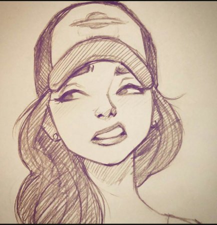 Рисунок девушки карандашом