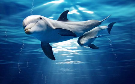 Морские обитатели дельфины