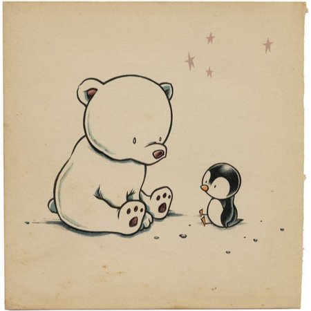 Милые зарисовки медведь