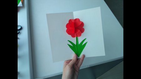 Объемная открытка цветы
