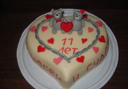 Тортик на 11 лет совместной жизни
