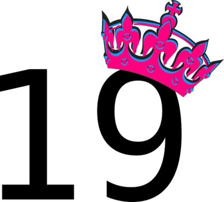 Цифра 19 красивая
