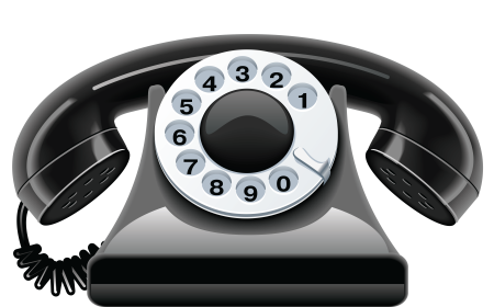 Телефонный аппарат на прозрачном фоне