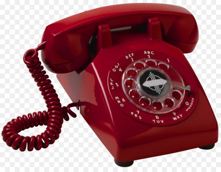 Телефонный аппарат на прозрачном фоне