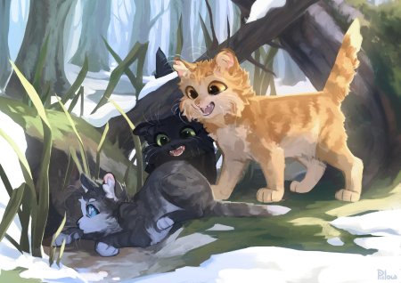 Коты Воители Листвичка и Воробей