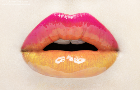 Необычный макияж губ