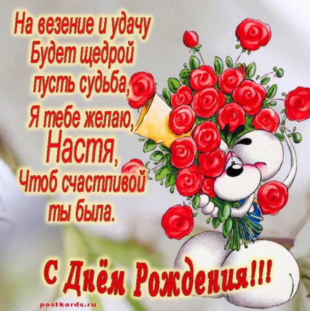 С днём рождения Настя