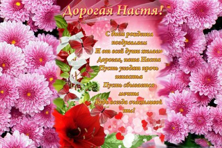 С днём рождения Настя