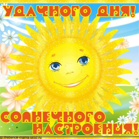 Отличного дня солнышко