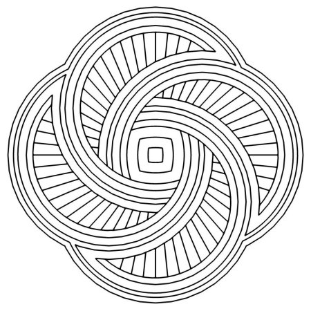 Раскраска спираль