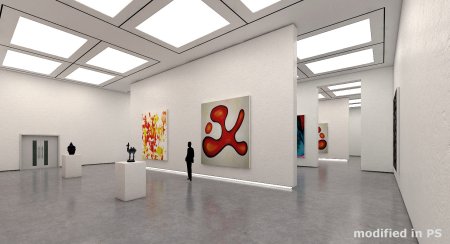 Арт галереи двухэтажные в 3d