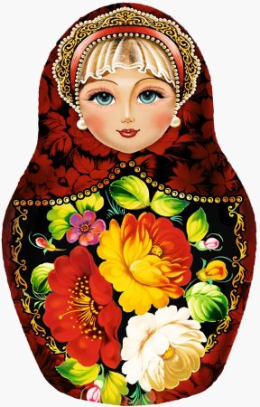 Матрешка Жостово роспись