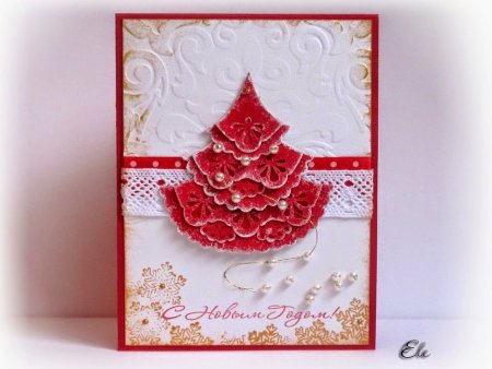 Новогодняя открытка своими руками