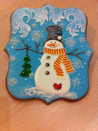 Пряник открытка на новый год