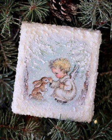 Пряник открытка Новогодняя