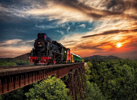 Поезд красивый вид