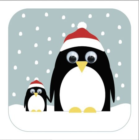 Открытка с пингвином