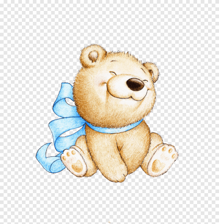 Мишка акварель