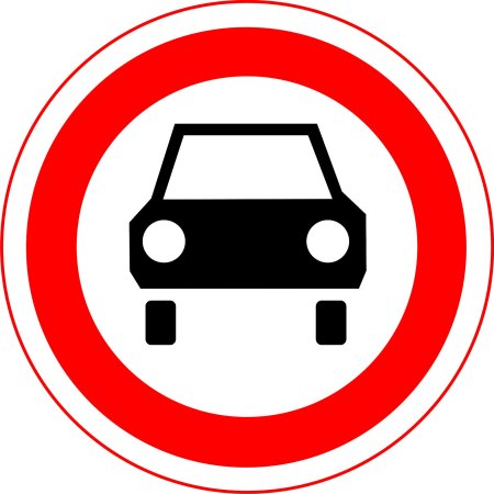 Знак движение механических транспортных средств