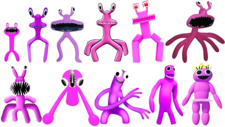 Розовый Радужный друг монстр