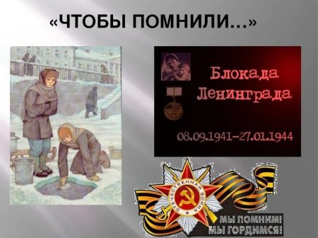 Помним блокаду