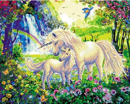 Мозаика по номерам Единорог