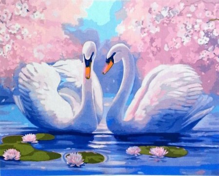 Лебеди живопись