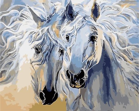 Лошадь акрилом на холсте