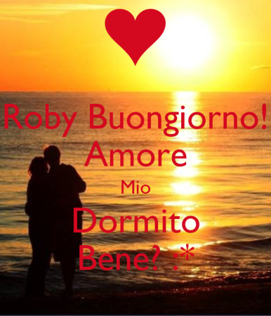 Buongiorno Amore mio мужчине