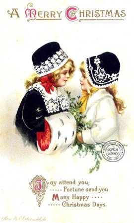 Рождественская открытка царской России