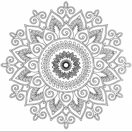 Мандала на удачу раскарску