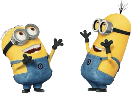 Миньоны на белом фоне