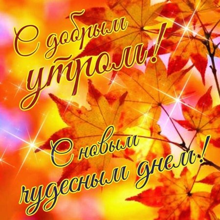 Сдобрым осеннним утрос.