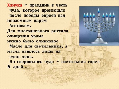 Презентация праздник Ханука