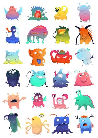 Мультяшные монстрики