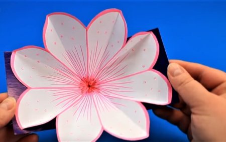 Объемная открытка цветы