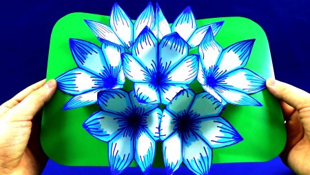 3д открытка с цветами